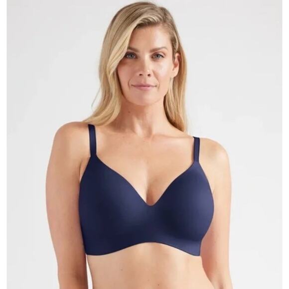 NWT Knix Bra Size 44D WingWoman Contour Midnight Blue Wireless T Shirt - Picture 1 of 5